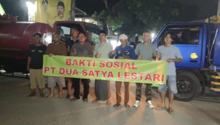 Dampak kemarau Berkepanjangan PT, DSL Bagikan Air Bersih Warga Griya Asri Cikande Sambut Antusias