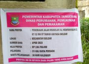 Proyek Pembangunan Jalan Paving Blok Disolear Ternyata Milik Dinas Perkim