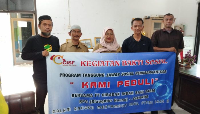 Berbagi Di Bulan Suci Ramadhan, PT.Cibadak Sari Fram Salurkan CSR, 1150 Kg atau 23 Karung Beras kepada Pemerintah Desa Cikande